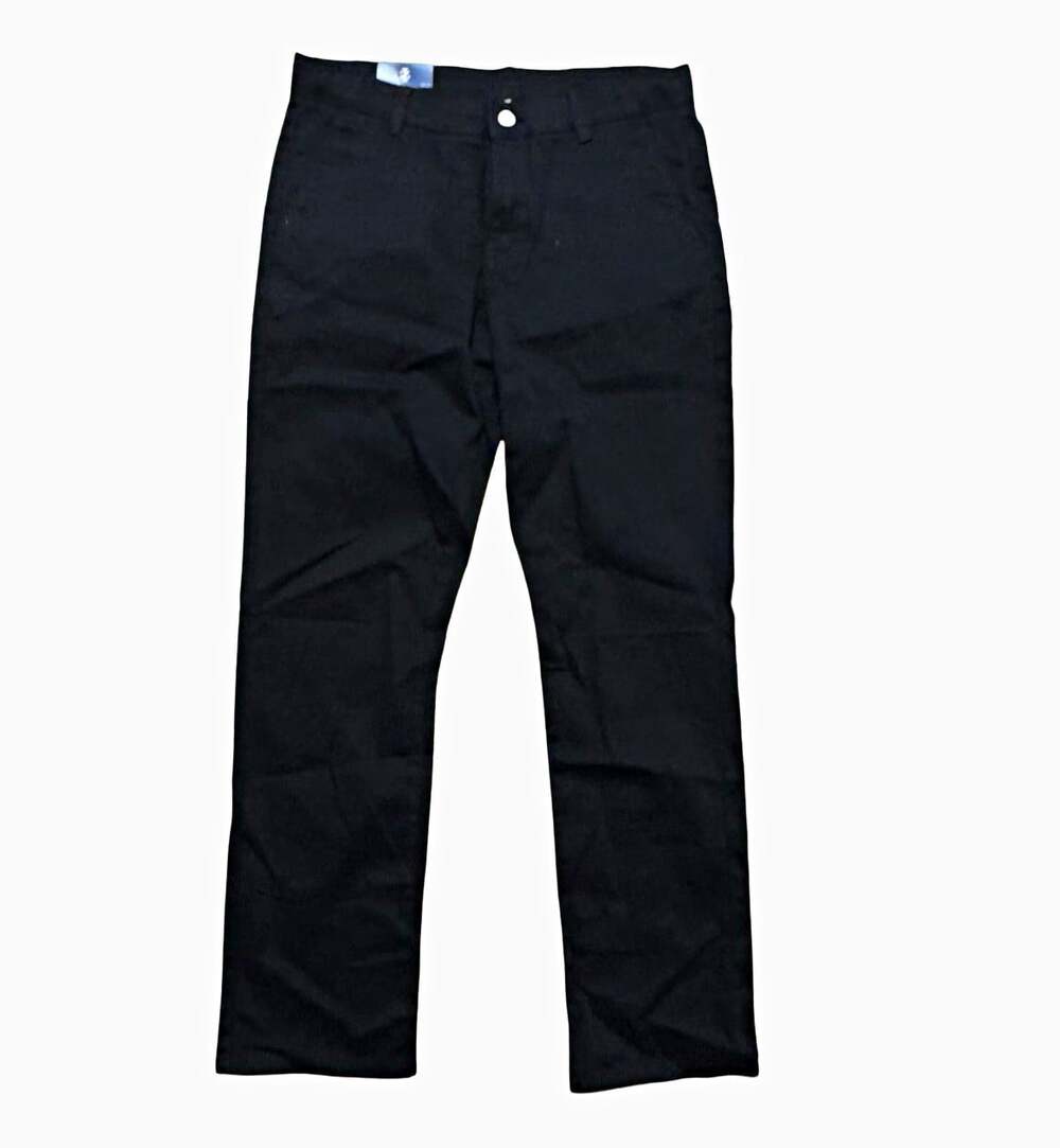 IZOD Boys Black Flat Front Stretch Pants Adjustable Waist for School Casual
